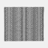 Minimalist Geometric Maze Lines Black White Archit Fleecedecke (Vorderseite (Horizontal))