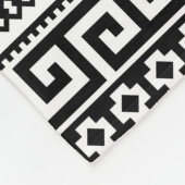 Minimalist Geometric Maze Lines Black White Archit Fleecedecke (Ecke)