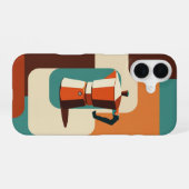 Minimalist Geometric Moka Maker iPhone 16 Hülle (Rückseite (Horizontal))