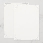 Minimalist Geometric Save the Date (Vorne/Hinten)
