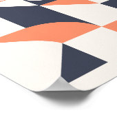 Minimalist Geometric Triangles and Curved Shapes Poster (Ecke)