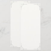 Minimalist Geometric Wedding Menu Menükarte (Vorne/Hinten)