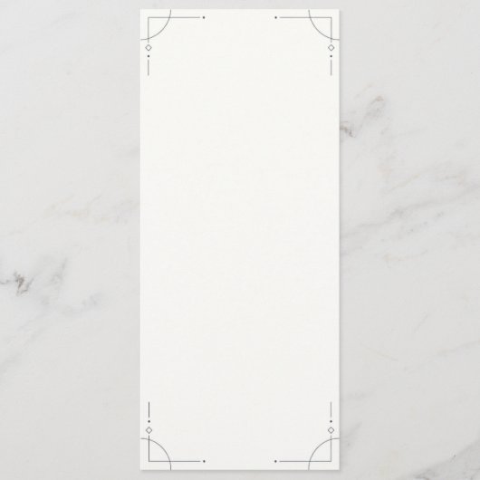 Minimalist Geometric Wedding Program Programm (Vorderseite)