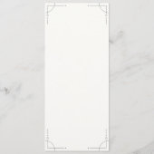 Minimalist Geometric Wedding Program Programm (Rückseite)