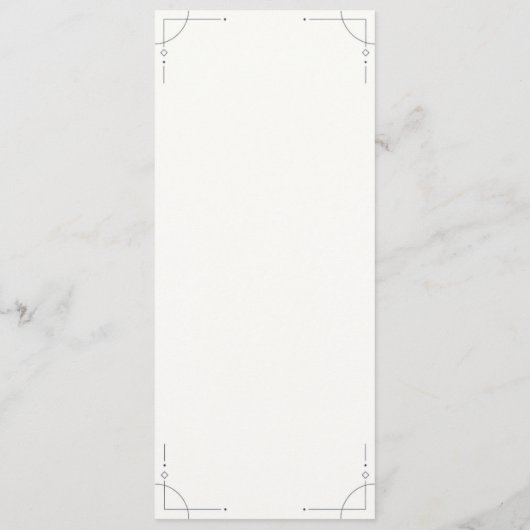 Minimalist Geometric Wedding Program Programm (Rückseite)