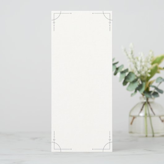 Minimalist Geometric Wedding Program Programm (Stehend Vorderseite)