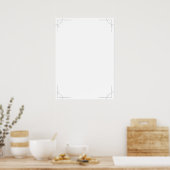 Minimalist Geometric Wedding Seating Chart Poster (Küche)
