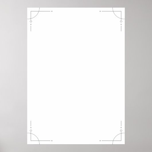 Minimalist Geometric Wedding Seating Chart Poster (Vorne)