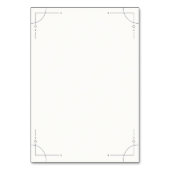 Minimalist Geometric Wedding Table Number Tischnummer (Rückseite)