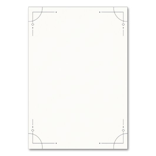 Minimalist Geometric Wedding Table Number Tischnummer (Vorderseite)