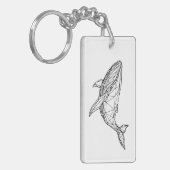 Minimalist Geometric Whale Acrylic Keychain Schlüsselanhänger (Vorderseite links)