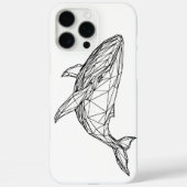 Minimalist Geometric Whale Case for iPhone 16 Pro  (Rückseite)