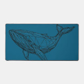 Minimalist Geometric Whale Desk Mat Schreibtischunterlage (Vorderseite)