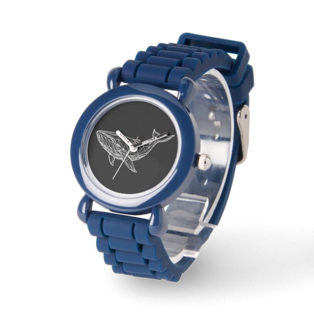 Minimalist Geometric Whale eWatch Watch Armbanduhr (Winkel)