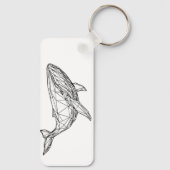 Minimalist Geometric Whale Keychain Schlüsselanhänger (Rückseite)