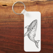 Minimalist Geometric Whale Keychain Schlüsselanhänger (Vorderseite)
