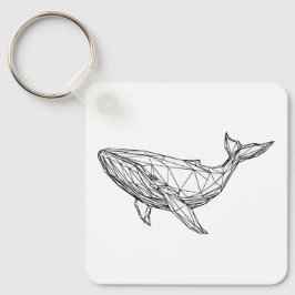 Minimalist Geometric Whale Keychain Schlüsselanhänger