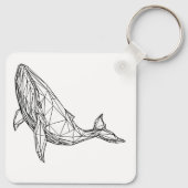 Minimalist Geometric Whale Keychain Schlüsselanhänger (Rückseite)