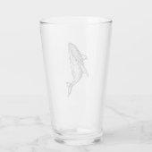 Minimalist Geometric Whale Mug Glas (Rückseite)
