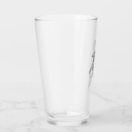 Minimalist Geometric Whale Mug Glas (Rechts)