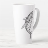 Minimalist Geometric Whale Mug Milchtasse (Rechte Ecke)