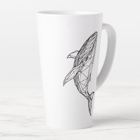 Minimalist Geometric Whale Mug Milchtasse (Rechte Ecke)