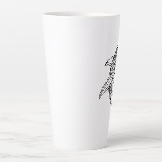 Minimalist Geometric Whale Mug Milchtasse (Vorderseite)