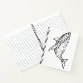 Minimalist Geometric Whale Notebook Notizblock