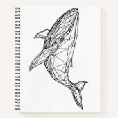 Minimalist Geometric Whale Notebook Notizblock (Vorderseite)