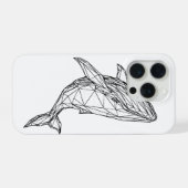 Minimalist Geometric Whale Phone Case iPhone Hülle (Rückseite (Horizontal))