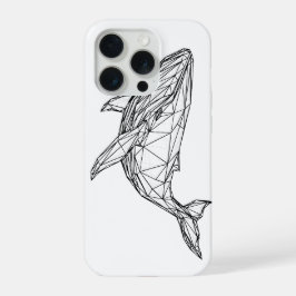 Minimalist Geometric Whale Phone Case iPhone 15 Pro Hülle