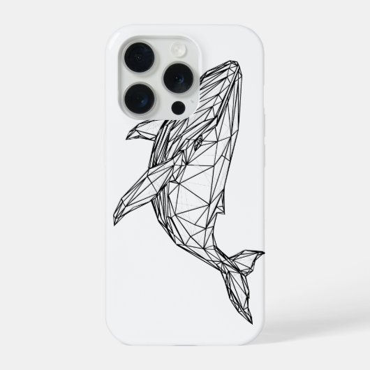 Minimalist Geometric Whale Phone Case iPhone Hülle (Rückseite)