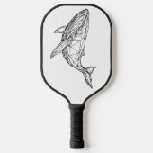Minimalist Geometric Whale Pickleball Paddle (Vorderseite)