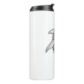 Minimalist Geometric Whale Thermal Tumbler Thermosbecher (Nach links gedreht)