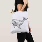 Minimalist Geometric Whale Tote Bag Tasche (Von Nahem)