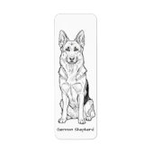 Minimalist German Shepherd Dog Line Art  (Vorne)