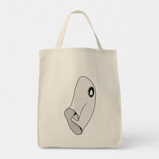 Minimalist Ghost Tragetasche (Rückseite)