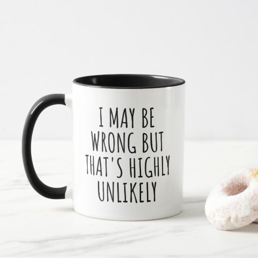 Minimalist Gift for Coworker Sarcastic Office Tasse (Mit Donut)