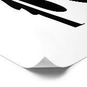 Minimalist Giraffe Black and White  Poster (Ecke)