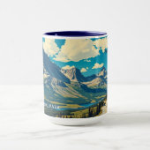 Minimalist Glacier National Park Peak Custom Tasse (Zentrum)