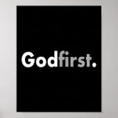 Minimalist God First Simple Christian Poster (Vorne)
