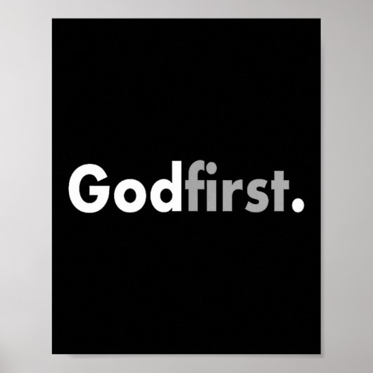 Minimalist God First Simple Christian Poster (Vorne)