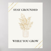 Minimalist Gold Botanical Quote Print Poster (Vorne)