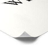 Minimalist Gold Botanical Quote Print Poster (Ecke)