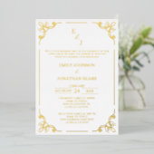 Minimalist gold foil wedding invitation folieneinladung (Stehend vorne)