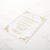 Minimalist gold foil wedding invitation folieneinladung (Gedreht)