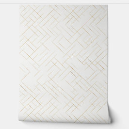 Minimalist Gold Geometric Line Wallpaper Tapete