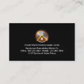 Minimalist Gold Handyman Signage Frame Visitenkarte (Rückseite)