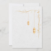 Minimalist Gold Lanterns & Vine Iftar Dinner Einladung (Rückseite)