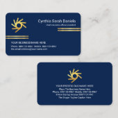 Minimalist Gold Lines CEO Founder Visitenkarte (Vorne/Hinten)